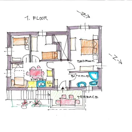 度假居 Apartment In Family House With Roses And Olive Tree Garden Štivan